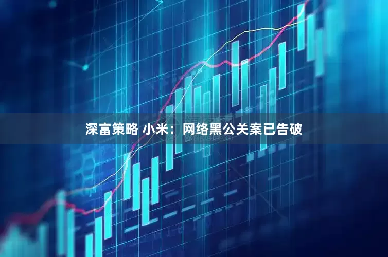 深富策略 小米：网络黑公关案已告破